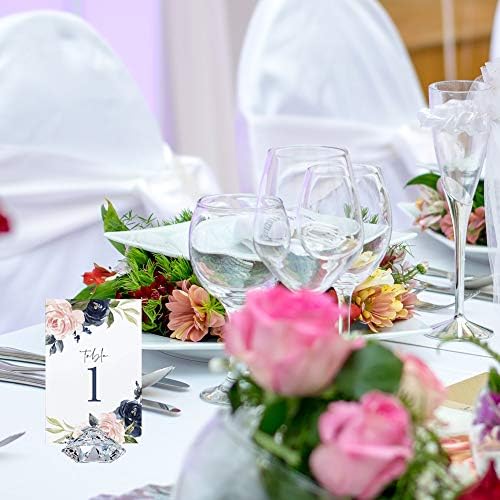 HOHIYA 24 Piece Clear Acrylic Diamond Place Card Holder