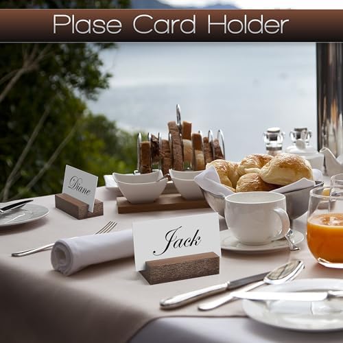 12 Pack Wood Place Card Holders Table Numbers for Events