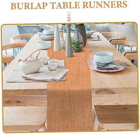 PRETYZOOM Natural Linen Table Runner for Home and Parties