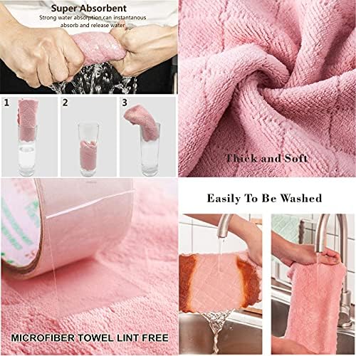 32 Pack Microfiber Dish Towels Ultra Absorbent Non-Stick Kitchen Cloths