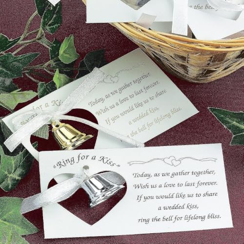 Fun Wedding Kissing Bells with Poem Cards 50pcs