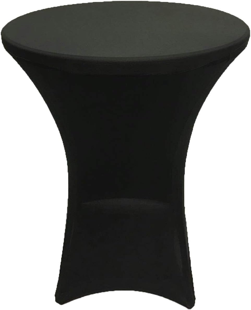 Black 36x42 Inch Cocktail Highboy Tablecloth
