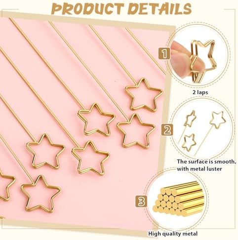 20 Pcs Star Shape Metal Place Card Holders