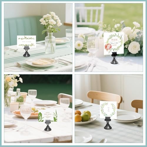 ERYTLLY 16-Pack Place Card Holders 17 Inch Steel Set
