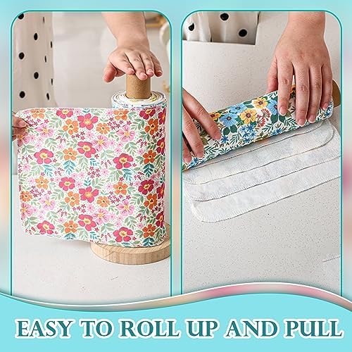 Redbaker 30 Pcs Reusable Cotton Towel Rolls with Cardboard