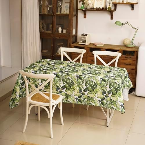 WalRiddle Tropical Palm Leaf Vinyl Tablecloth 52x70