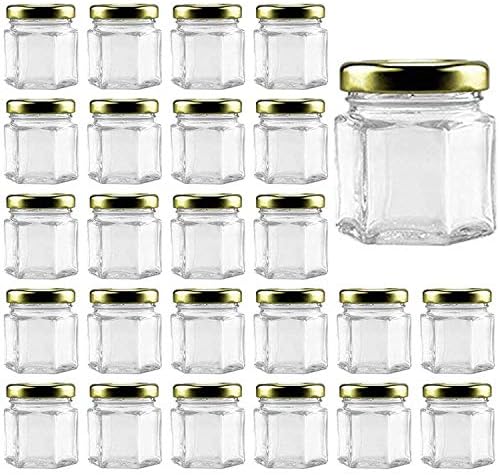 25 Pack 15 Ounce Honey Jars with Gold Lids