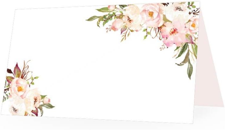 Hadley Designs 25 Pink Peony Place Cards
