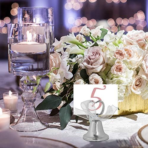 Super Z Outlet Silver Bell Place Card Holders 12 Pack