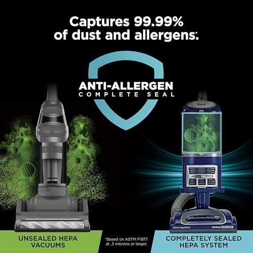Shark Navigator Lift-Away Deluxe Upright Vacuum Blue NV360