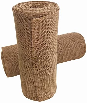 OZXCHIXU Jute Burlap Table Runner 12 Wide x 10 Yards Long