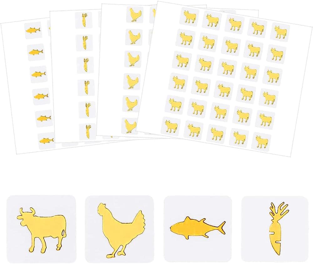 OLYCRAFT 2400Pcs Meal Stickers Set 4 Styles
