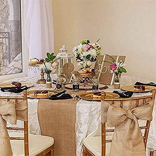 OZXCHIXU Jute Burlap Table Runner 12 Wide x 10 Yards Long
