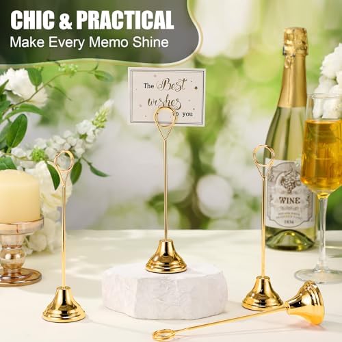 Marspark 16 Pcs 8 Gold Metal Table Number Holders