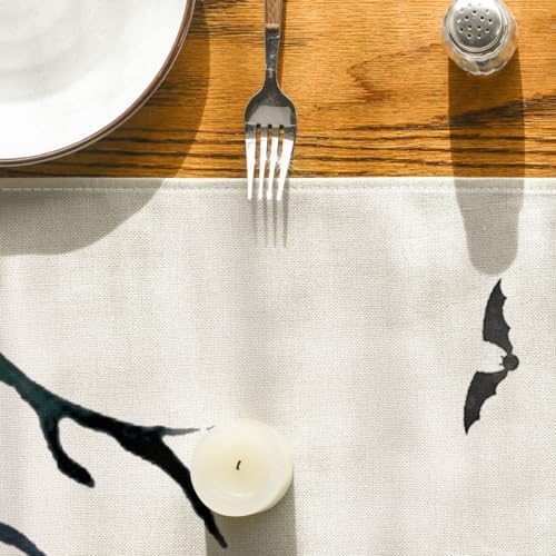 Artoid Mode Ghost Pumpkins Tree Table Runner for Halloween
