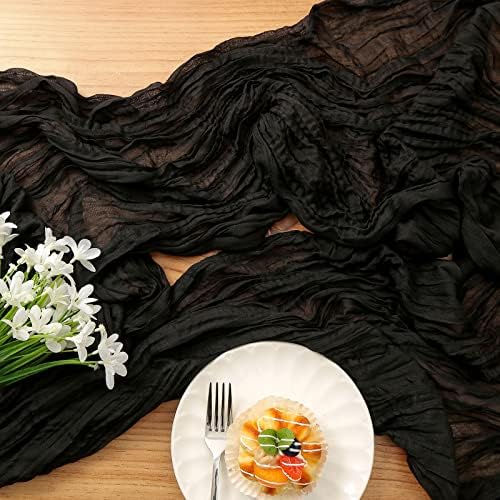 DOLOPL Black Halloween Cheesecloth Table Runner 133ft