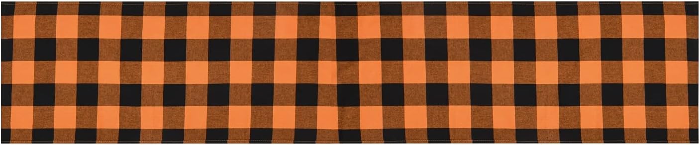 Tosewever Halloween Buffalo Check Plaid Table Runner