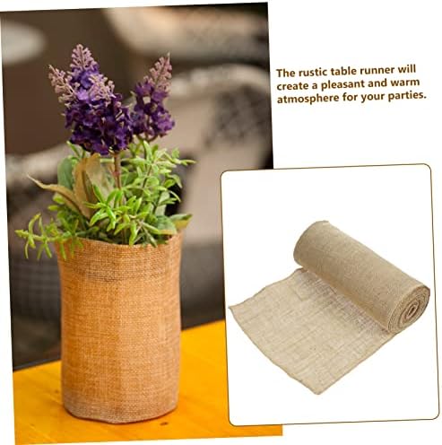 Hohopeti 1 Roll Rustic Burlap Table Runner