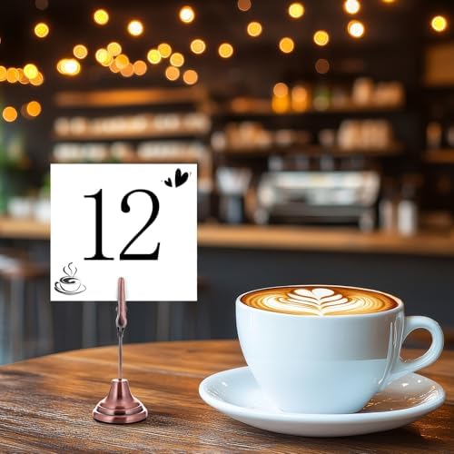 Marspark 12 Pcs Table Number Holders with Alligator Clip