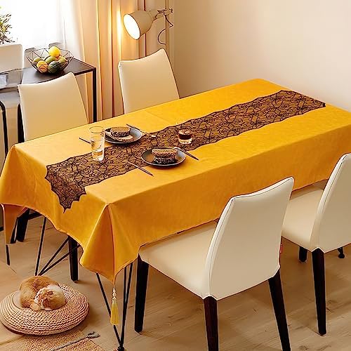 Cytokio Halloween Table Runner Black Lace Spider Web 18x72 Inch