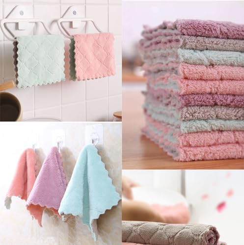 32 Pack Microfiber Dish Towels Ultra Absorbent Non-Stick Kitchen Cloths