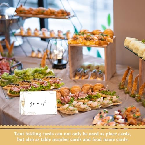 Champagne Wedding Place Cards for Table Setting 25pcs