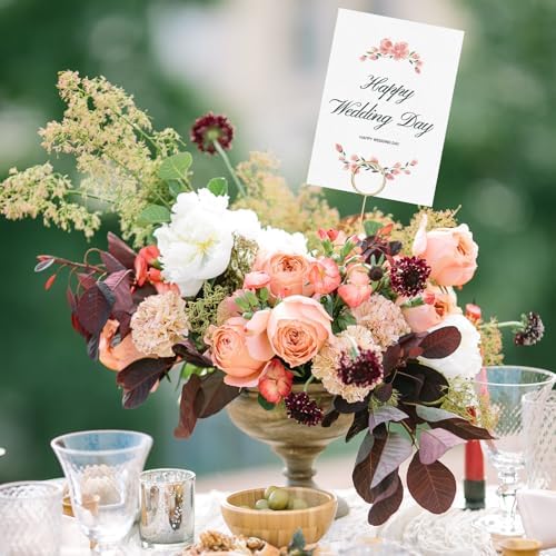 Gegraterwa Picture Holders for Centerpieces 40Pcs Metal Photo Sticks