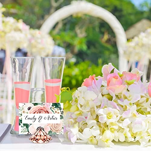 MTLEE 36-Piece Diamond Place Card Holders Rose Gold