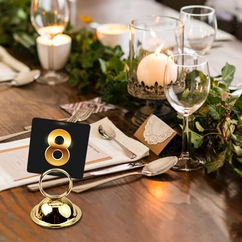 Gold Table Number Holders 14 Pack for Wedding Events