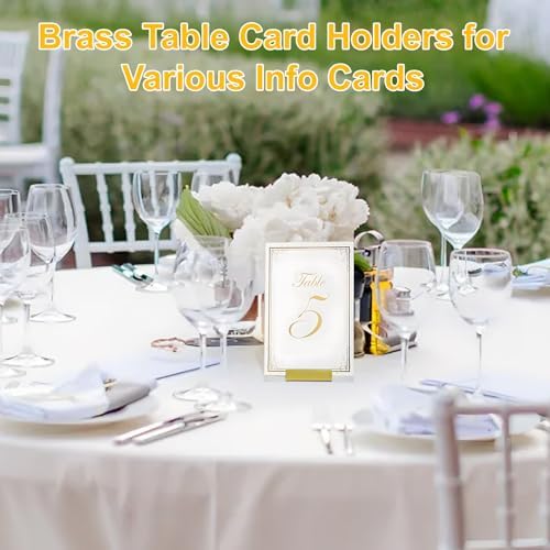 Gold Table Number Holders 20pcs Metal Place Card Stands