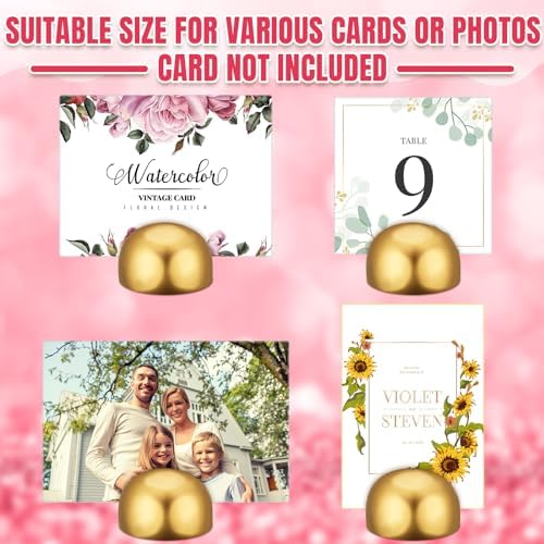 Geyoga 50 Pcs Gold Place Card Holders for Events