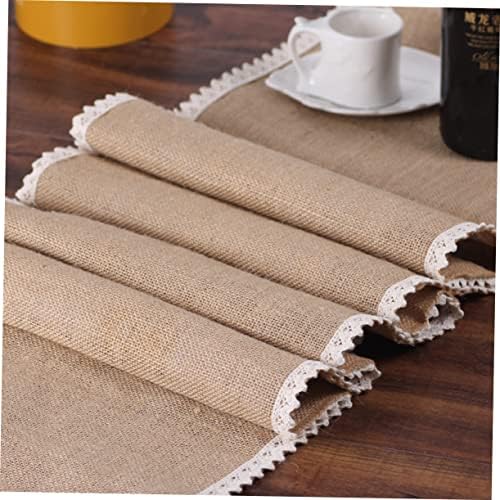 Lace Jute Table Runner 30x275cm for Wedding Events