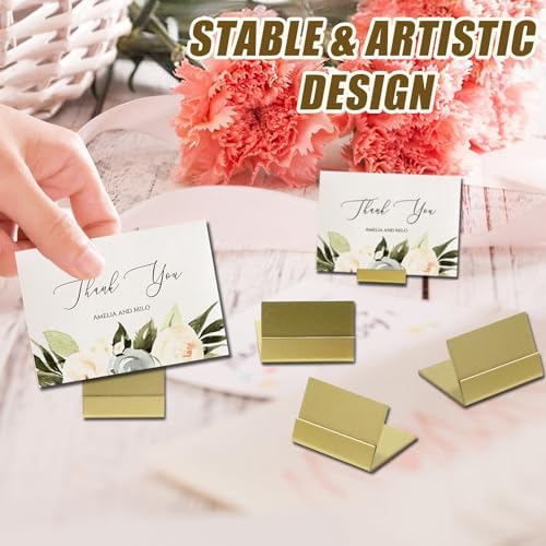 24 PCS Gold Table Number Holders Metal Place Card Stands