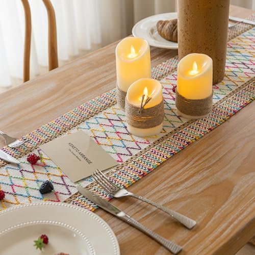 Boho Table Runner for Home Decor 12x48 Inches