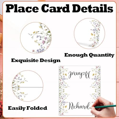 Wildflowers Place Cards for Girls 25 Pack 1