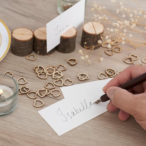 THE TWIDDLERS 50 Rustic Wood Place Card Holders