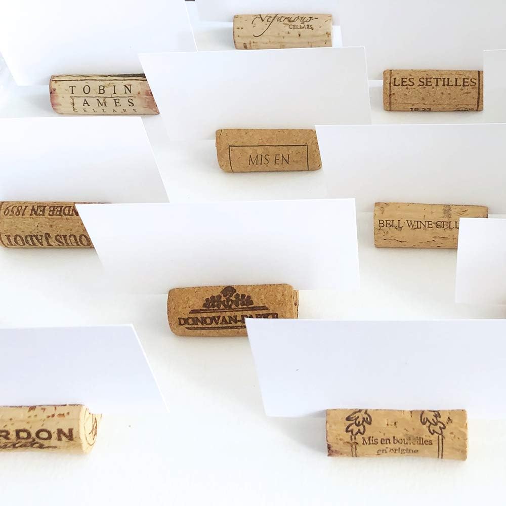 Premium Recycled Cork Place Card Holders Set of 25