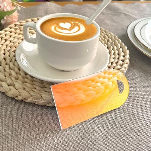 10PCS Iridescent Acrylic Place Cards with Ribbon