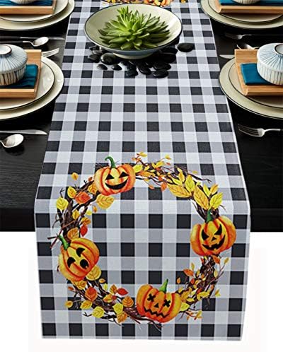 TH XHome Linen Table Runner 183 Inches Long Farmhouse Decor