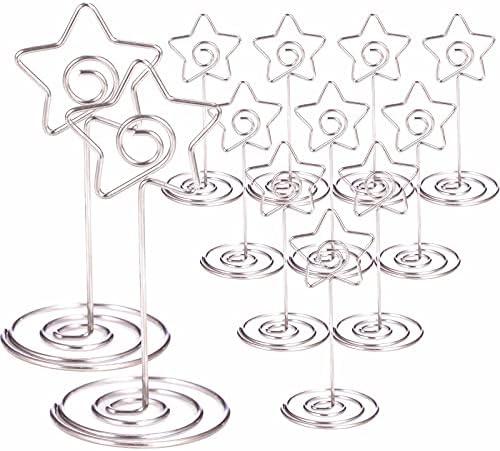 12pcs Table Number Stands 335 inch Place Card Holders with Star Shaped Design
