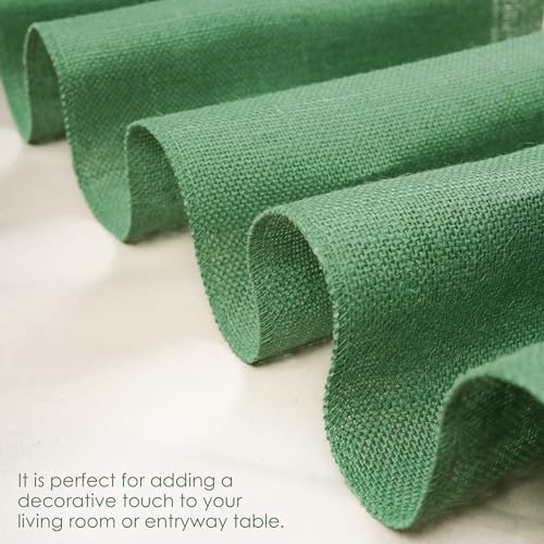 RAJRANG Mineral Green Jute Table Runner Set of 2