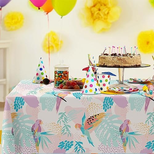 Tropical Bird Tablecloth 53x98 Inches Summer Party Cover