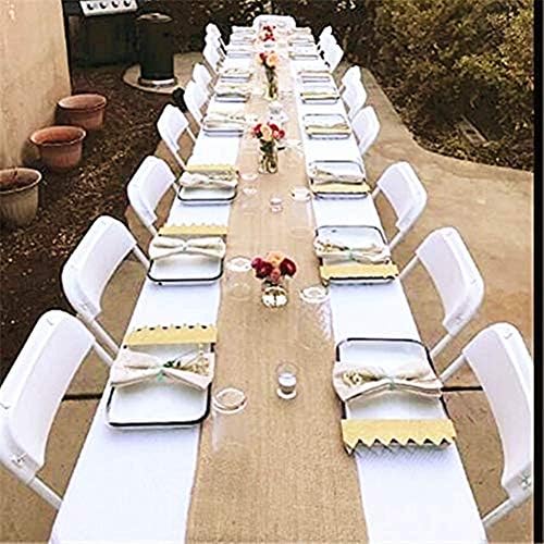 OZXCHIXU Jute Burlap Table Runner 12 Wide x 10 Yards Long