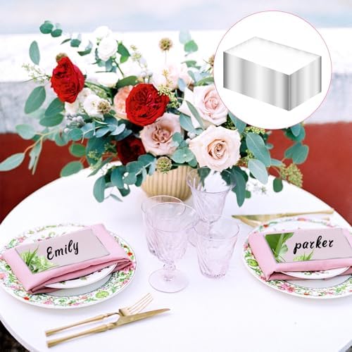 120 Pcs Clear Acrylic Place Cards Wedding DIY Table Numbers