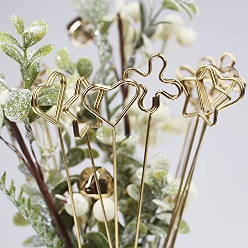 Tinsow 30 Pcs Heart Shape Metal Place Card Holder