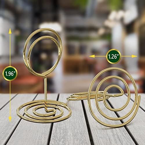 10 Pack Gold Table Number Holders for Events