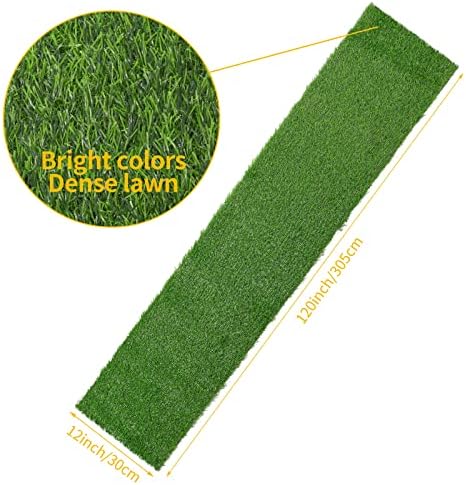 Aneco 12x120 Inch Artificial Grass Table Runner Roll