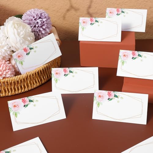 50Pcs Floral Place Cards for Table Setting