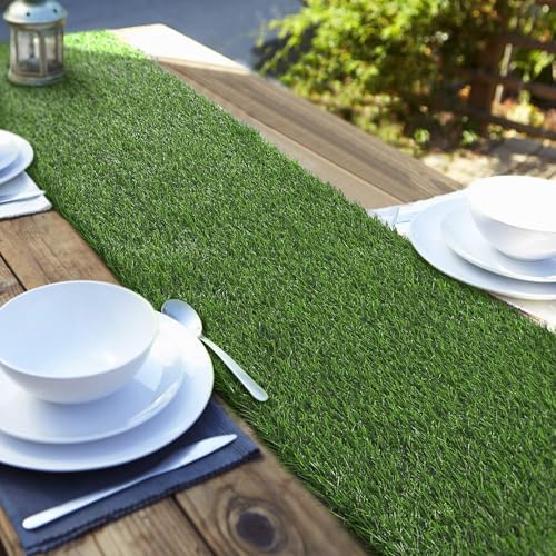 Aneco 14x72 Inch Artificial Grass Table Runner Carpet Roll
