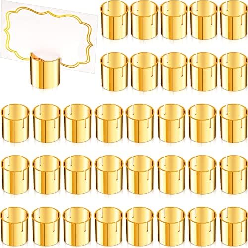 Suclain Gold 24 Piece Table Number Holders with Place Cards